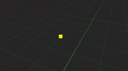 A screenshot of a yellow point being drawn at the component's location.